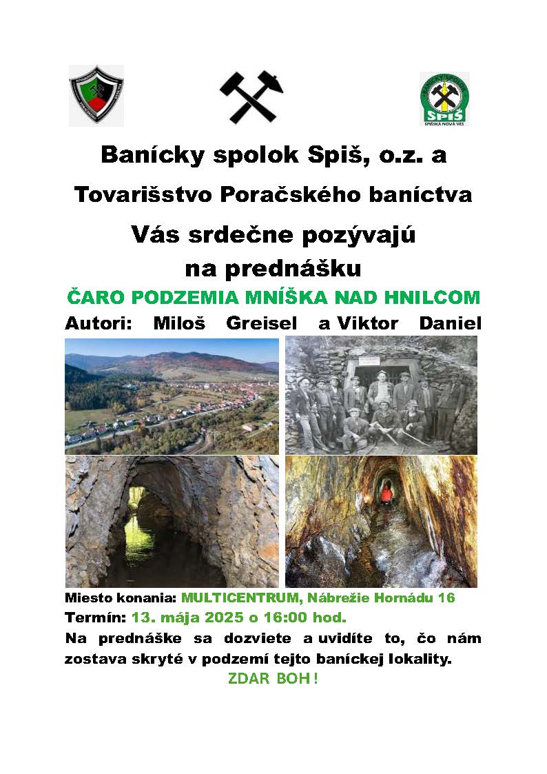 ČARO PODZEMIA MNÍŠKA NAD HNILCOM